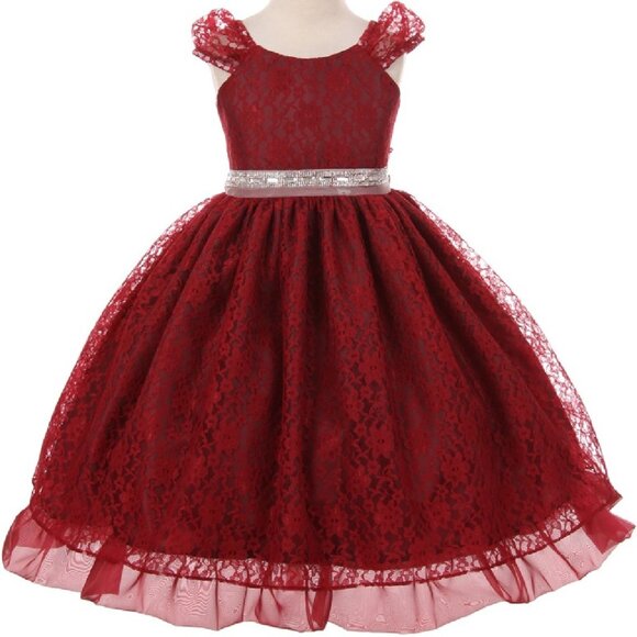 Big Girls Glitter Rhinestone Bouffant Holiday Easter Flower Girl Dress Chrsitmas - Picture 1 of 3